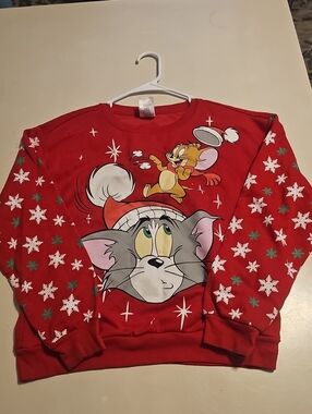 Tom and Jerry Red Holiday Graphic Sweater - Men's/Woman's